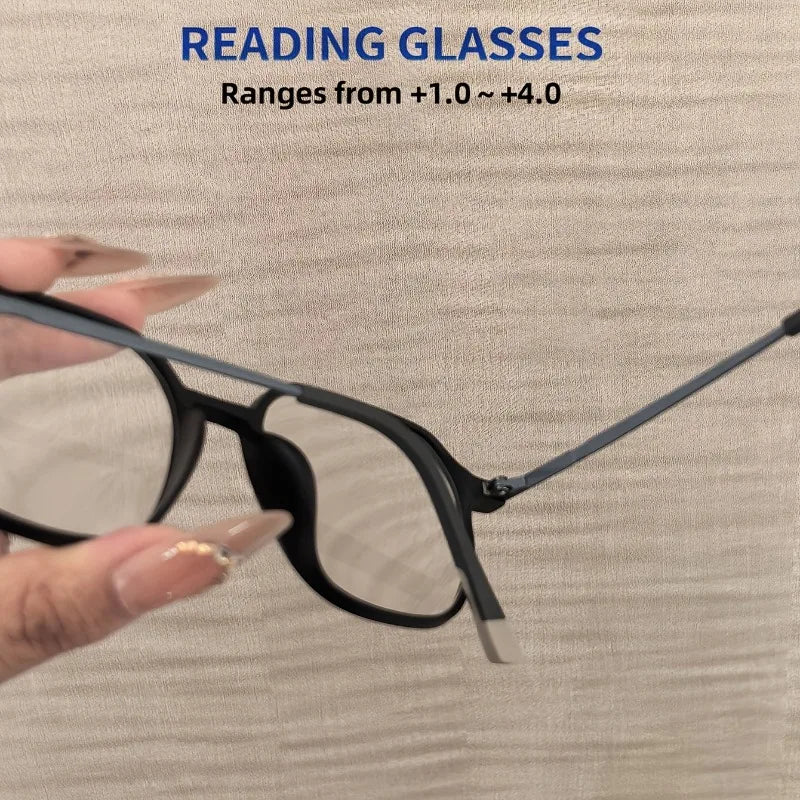 3 Pairs of Unisex Casual Retro Square Full Frame Reading Glasses Lightweight with A Prescription of+1.0X To+4.0X