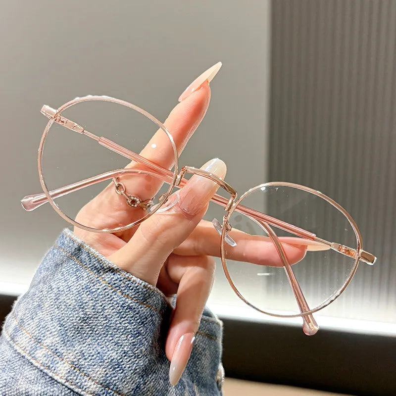 Retro anti blue light radiation gray glasses for men and women, Korean version, trendy photochromic glasses