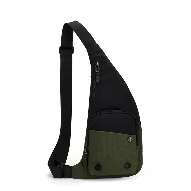 Men‘s New Trendy Casual Shoulder Bag Leisure Travel Sports Outdoor Pack Messenger Crossbody Sling Chest Bag Pack for Male Female