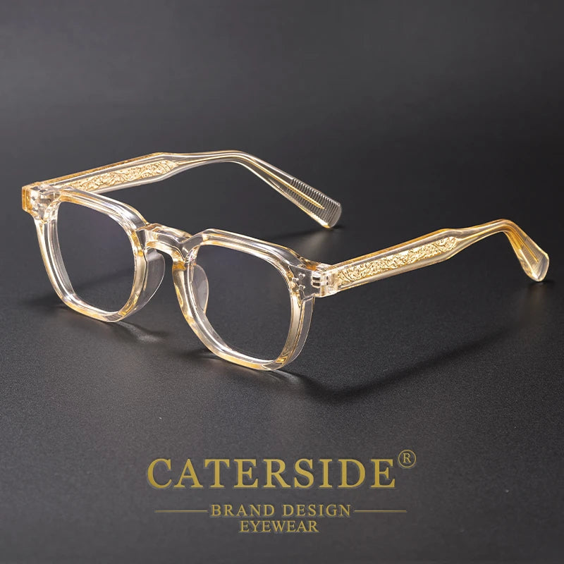 CATERSIDE Anti Blue Light Glasses for Men TR90 Frame High Quality Retro Square Computer Reading Glasses Women Optical Eyewear