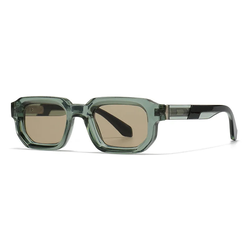 JNPCXI Fashion Rivets Decoration Sunglasses For Women Men Brand New Square Gradient Shades UV400 Eyewear Sun Glasses