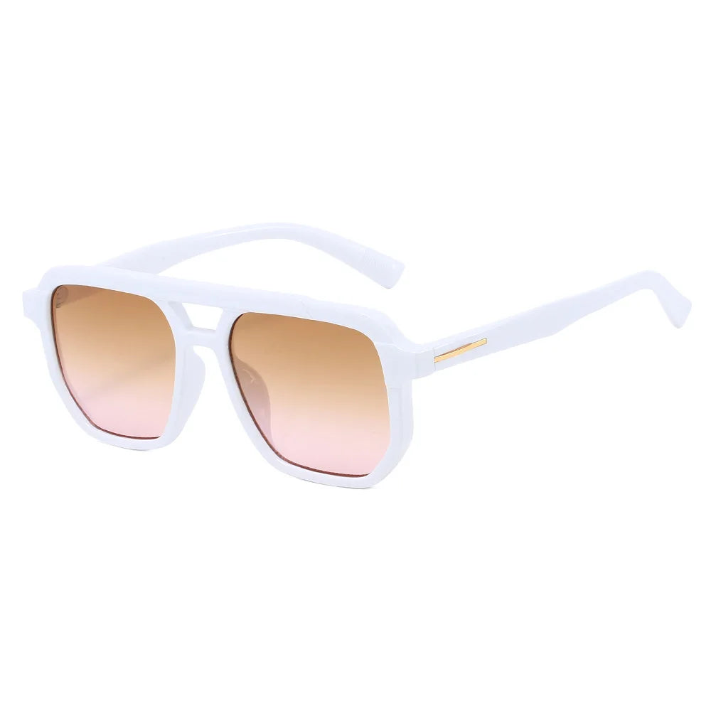 JNPCXI New Vintage Double Bridges Pilot Women Sunglasses Fashion Gradient Purple Shades UV400 Men Trending Sun Glasses
