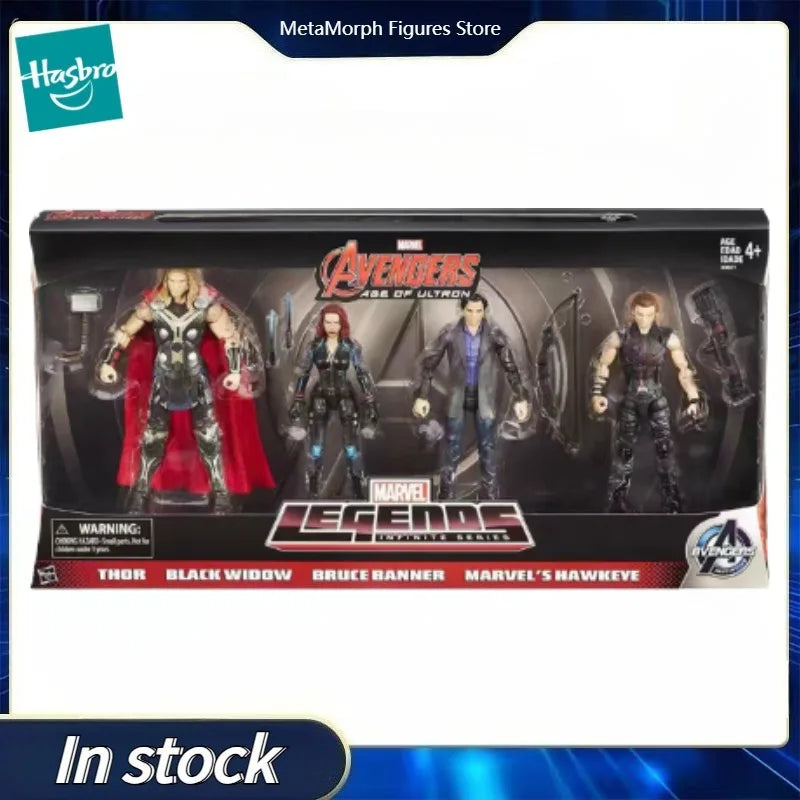 Original Hasbro MARVEL The Avengers THOR&BLACK WIDOW&BRUCE BANNER&HAWKEYE Anime Figure Model Collection Toy