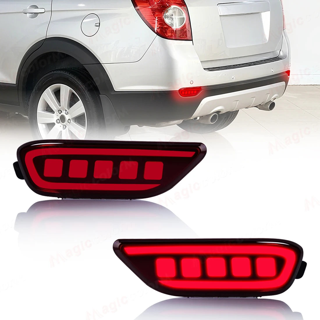 For Chevrolet Captiva 2008 2009 2010 2011 2012 2013 2014 Car Rear Bumper Reflector Lights Driving Dynamic Turn Signal Brake Lamp