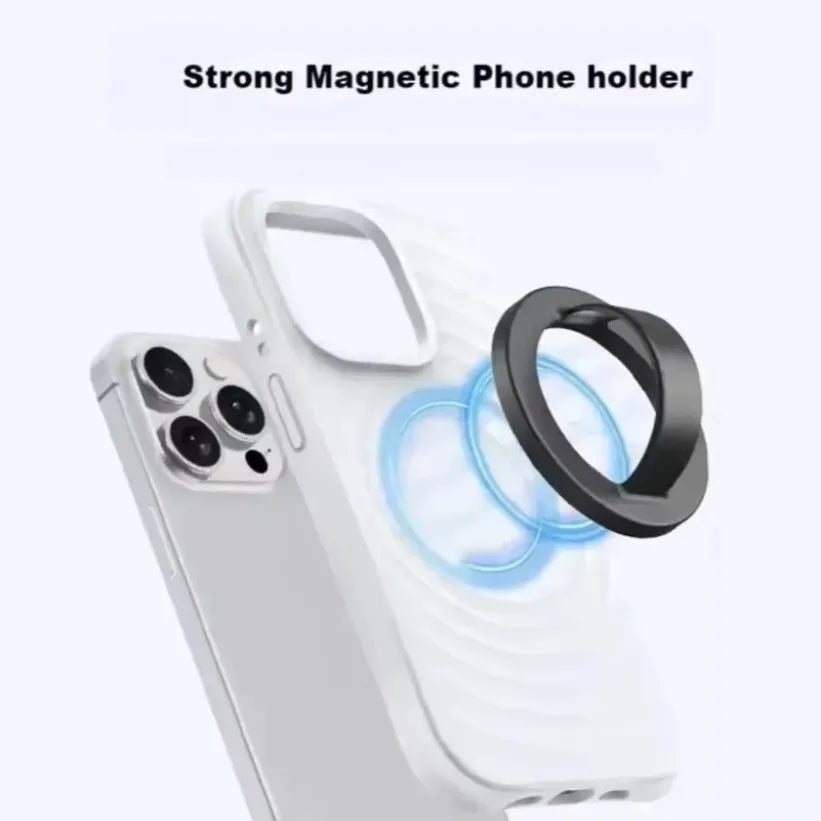 Silicone Magnetic Ring Phone Stand Free Delivery Of Magnetic Rings 360° Rotation Lazy Finger Holder For iPhone 16 -12 Pro Max