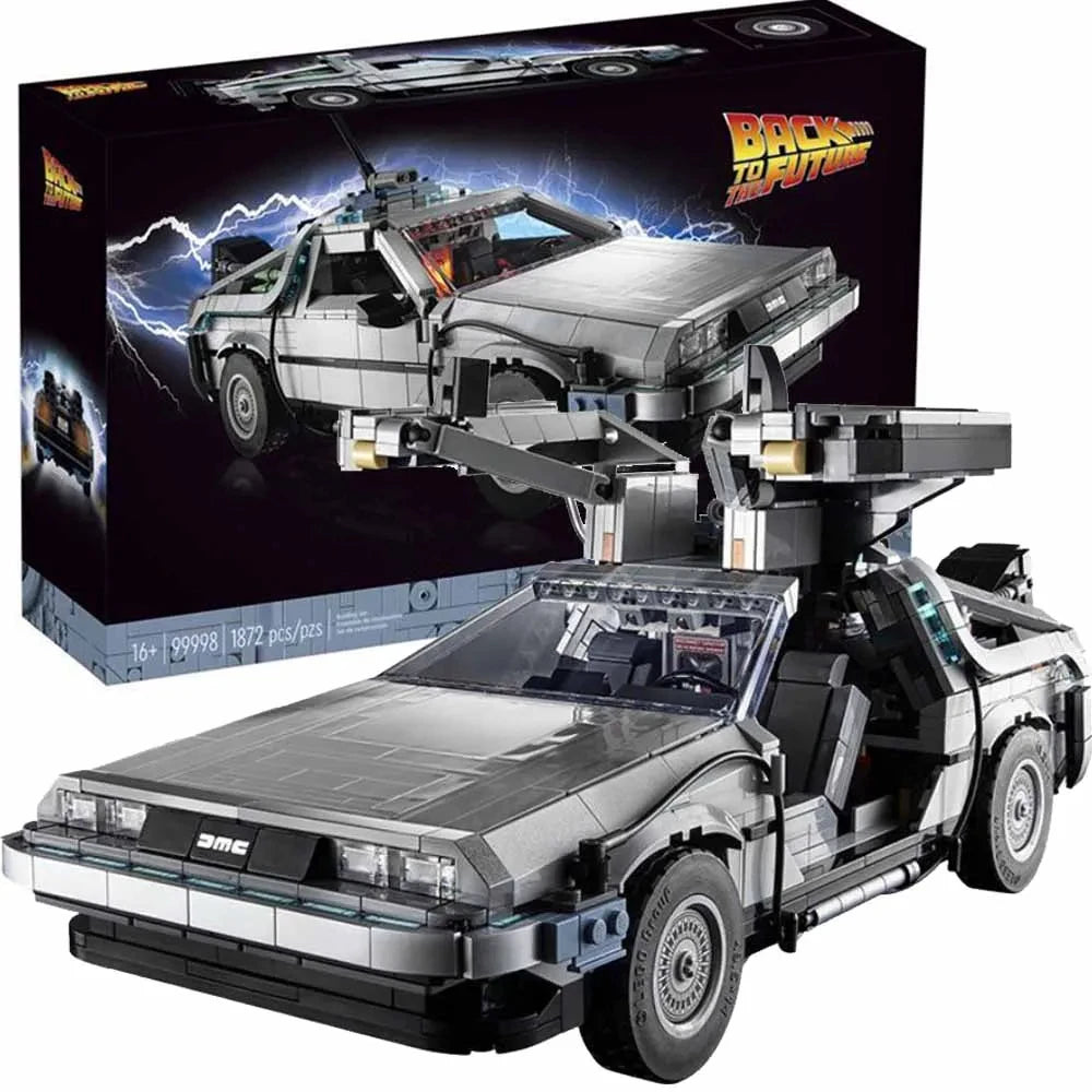 1872PCS Back to the Future Time Machine DeLorean DMC-12 Car Building Blocks Set