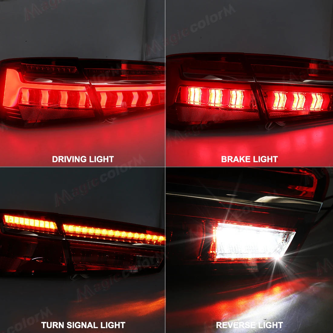 Tail Lamps For Audi A6 C7 2012 2013 2014 2015 Rear Brake Parking Reverse Turn Signal Running Light Left/Right Car LED Taillights
