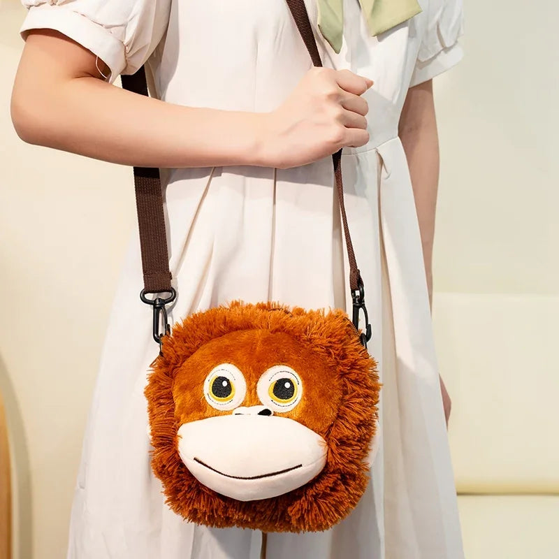 Simulation Monkey Orangutan Doll Super Soft Stuffed Bag Animals Plush Toys  Anime Cartoon Decor Boys Girls Birthday Gifts Pillow