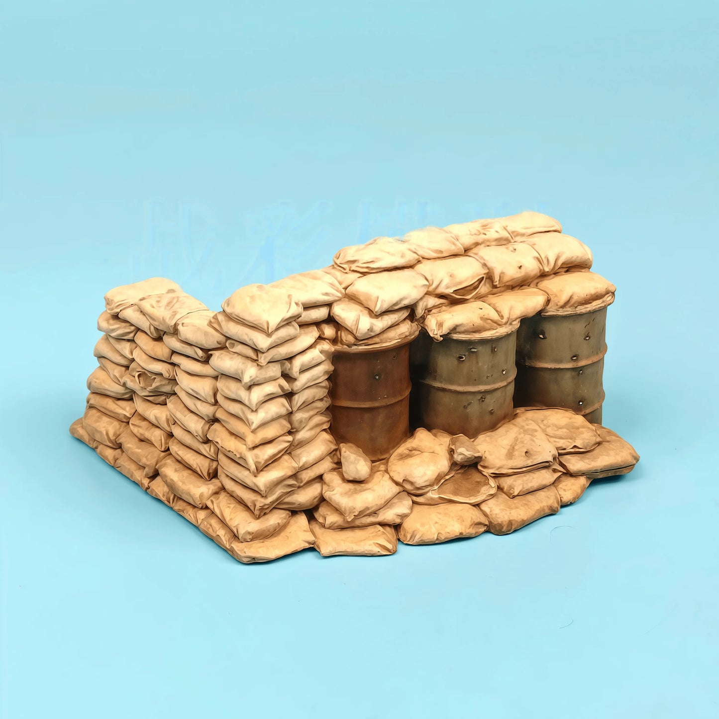 1/35 Cast Resin Model Assembly Kit, Scene Layout Resin Sandbag, Unpainted (Characters not included)