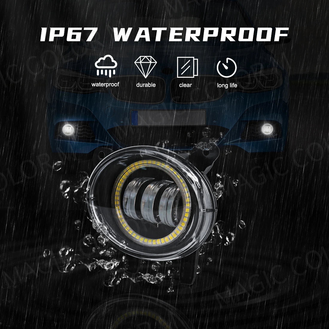 LED Fog Light Angel Eyes For BMW F20 F21 F22 F23 F45 F46 F30 F31 F34 F35 Auto Headlight Front Driving Lamp Car Accessories 12V