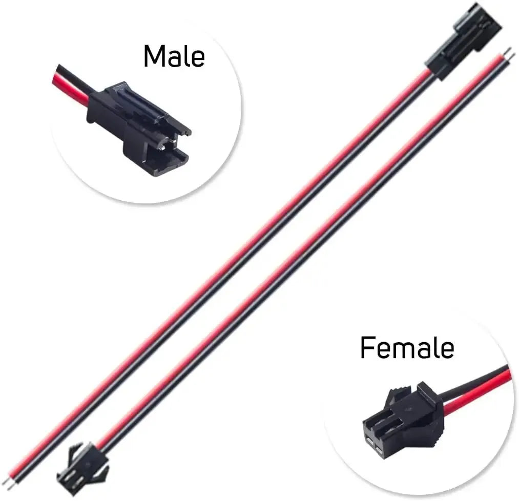 10 Pairs 2/3/4/5pin SM JST 15cm Cable Female/Male Connectors for Led Strip RGB 5050 3528 WS2801 APA02 WS2815 WS2813