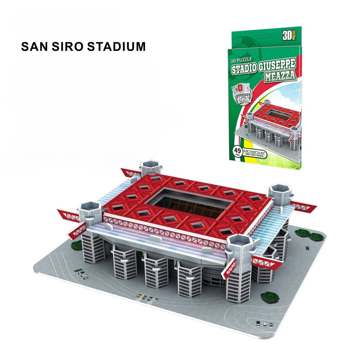 3D Stadium Puzzle Bernabeu Camp Nou Anfield Stadium  League Football Stadium Model, Famous Buildings Children's 3d Puzzle Toys
