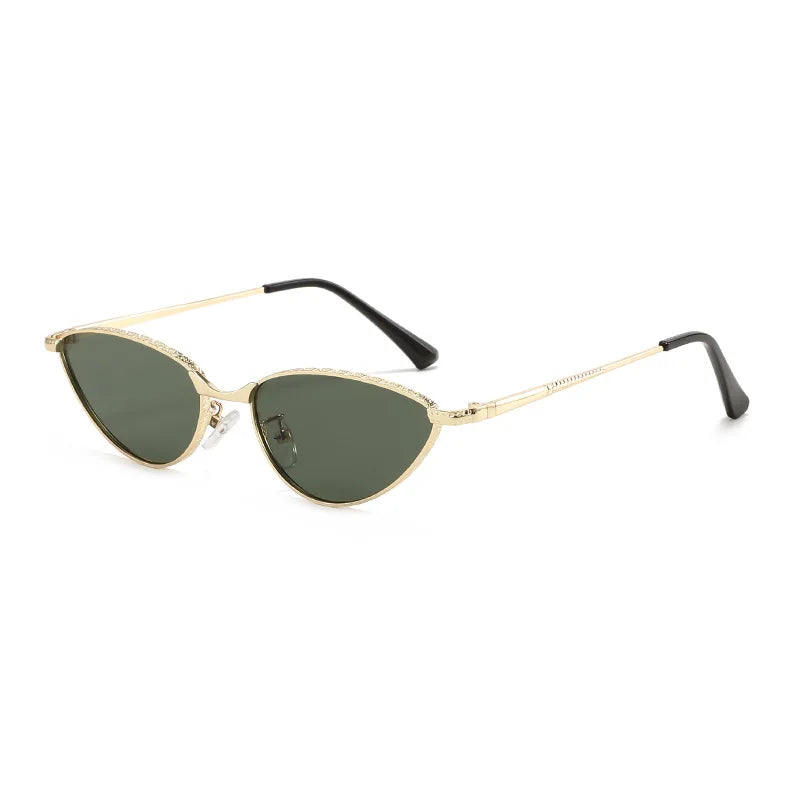 JNPCXI Retro Cat Eye Women Sunglasses Fashion Silver Blue Gradient Shades UV400 Men Sun Glasses