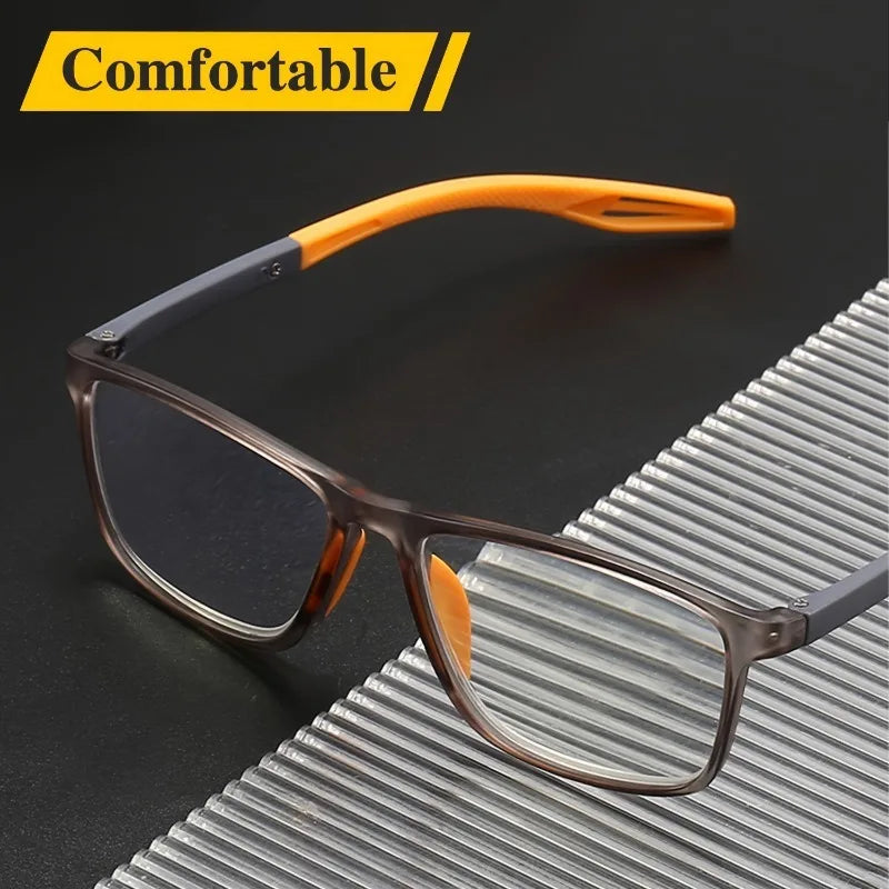 8pcs Super Value Rectangle Simple Sport Non-Slip Presbyopia Glasses - Multiple Pairs for Middle-Aged and Elderly Men and Women