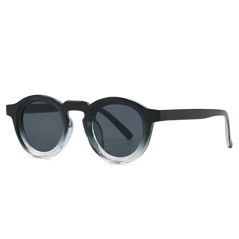 JNPCXI New Small Round Women Sunglasses Retro Black Yellow Punk Men Sun Glasses Shades UV400