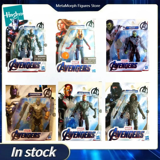 Original Hasbro MARVEL The Avengers RONIN/IRON MAN/THANOS/HULK/CAPTAIN MARVEL/WAR MACHINE Anime Figure Toy Model Collection