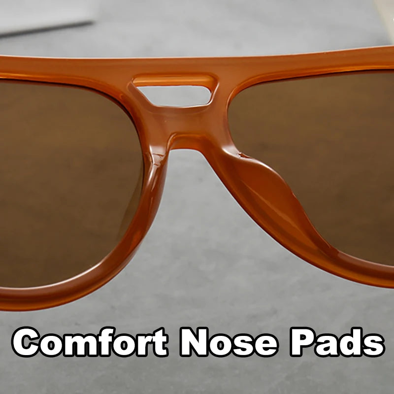 JNPCXI New Fashion Double Rivet Square Sunglasses Women Luxury Brand Designer Retro Rectangle Sun Glass Vintage Eyewear Female