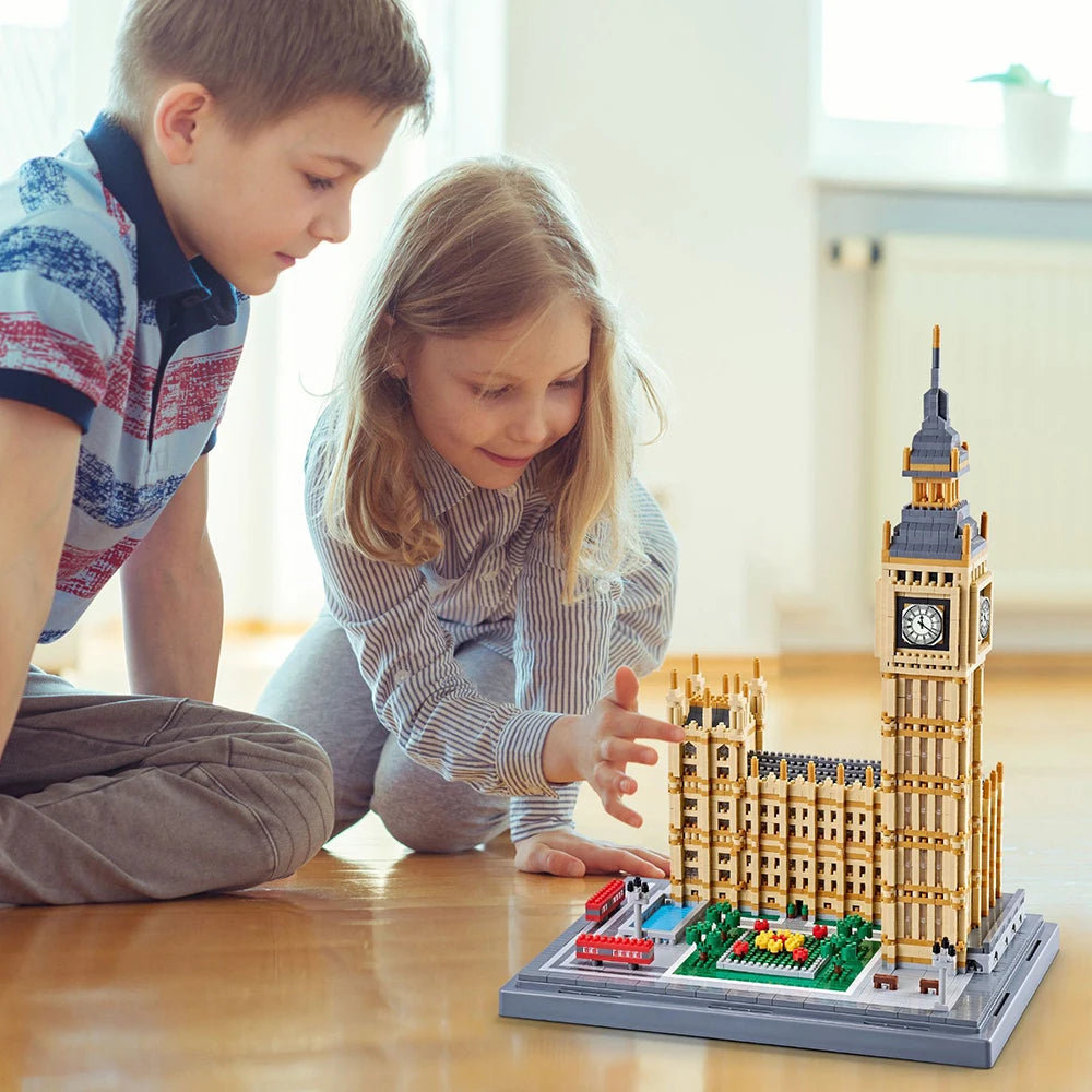 6473pcs London Big Ben Architecture Blocks World's Famous Difficult Assembly