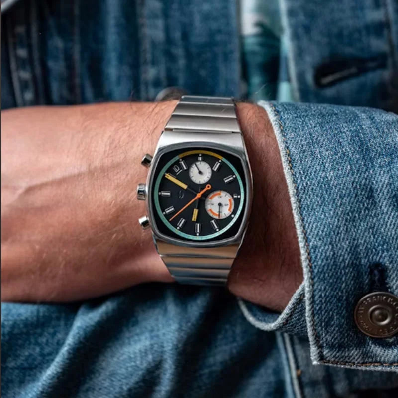 CILOA Men’s High-End Wormhole Concept Sports Watch, Fashion Square Dial Watch