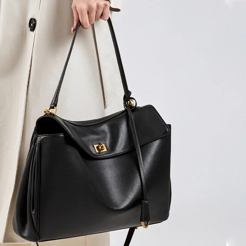 women's Genuine leather Underarm Bag Female luxury designer cowhide shoulder bag Ladies Large Capacity crossbody messenger bag