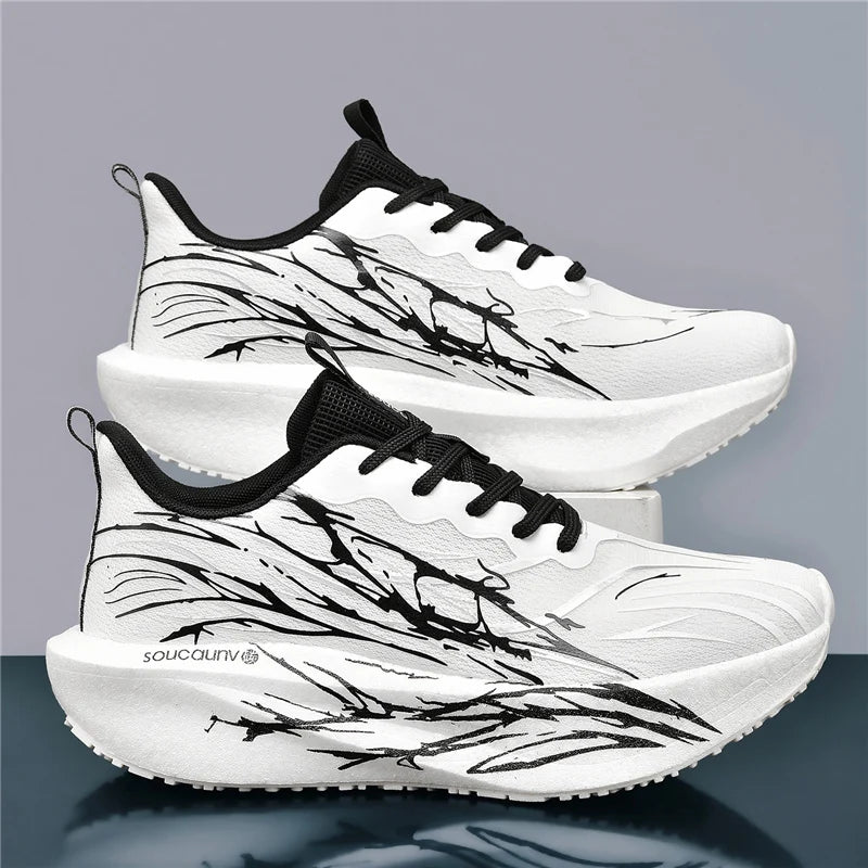 Men Marathon Running Shoes Sports Carbon Board Women's Comfortable Athletic Nonskid Sneakers Casual Basketball Walking Shoes