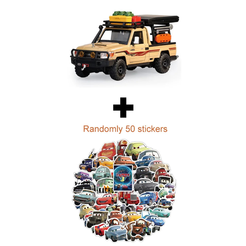 1:32 Land Cruiser LC79 Miniature Model Alloy Diecast Toys Car Front Wheel Steering Doors Opened Shock Absorption Vehcie Boy Gift