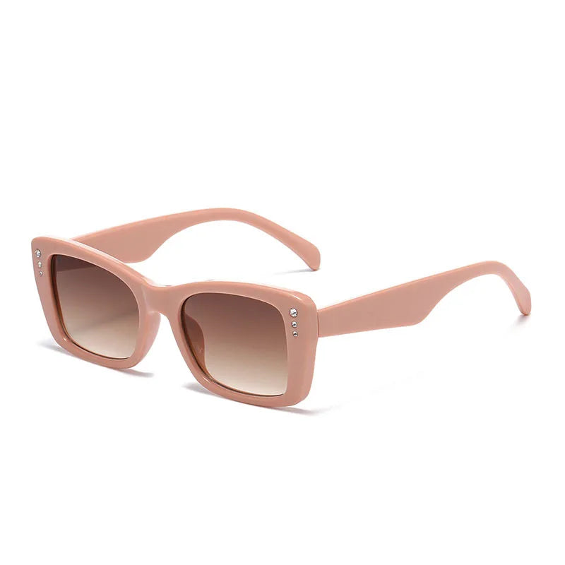 JNPCXI Vintage Suqare Women Luxury Sunglasses Diamond Shades UV400 Fashion Gradient Men Sun Glasses