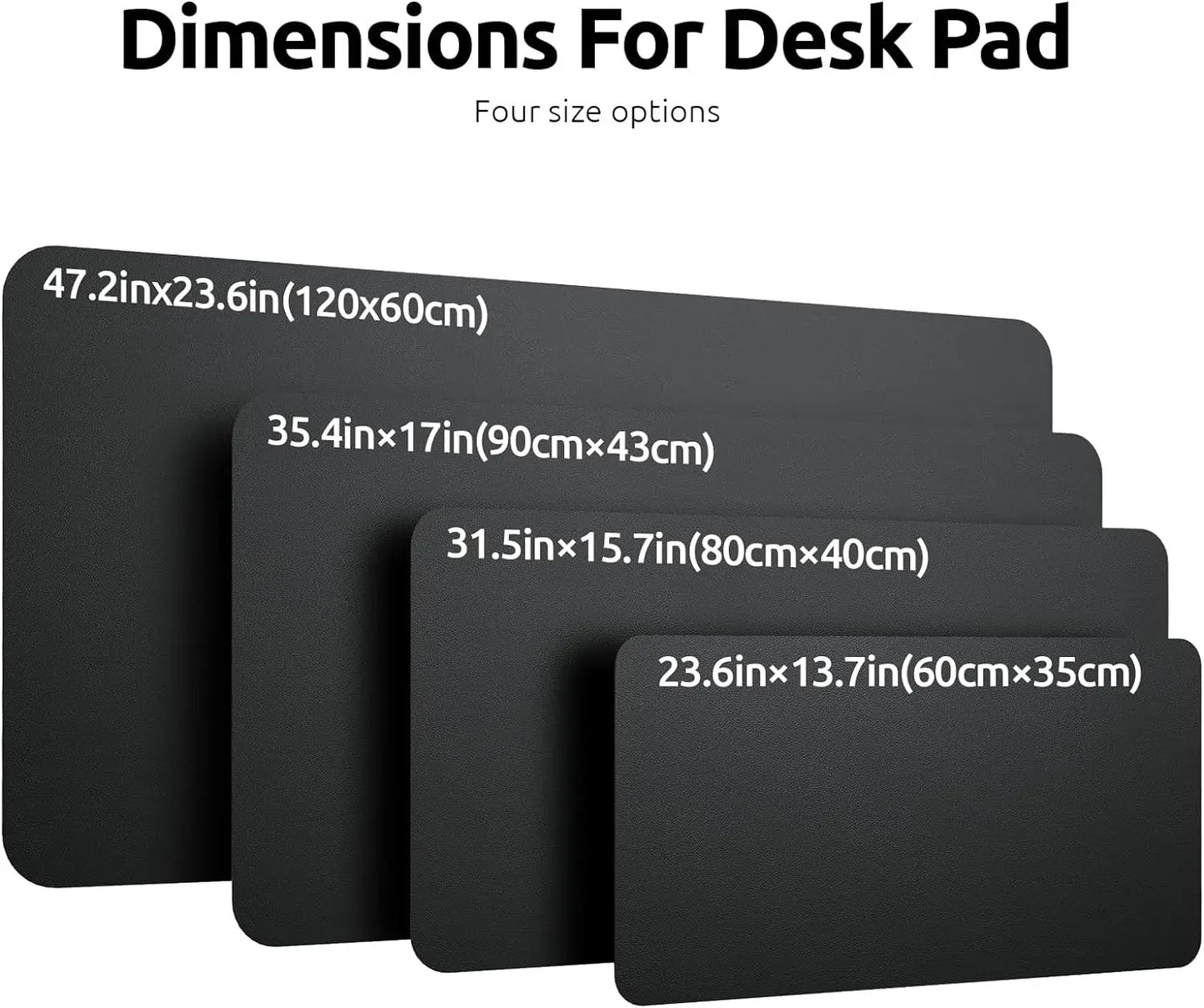 Large Size Leather Desk Pad Protector, Office Desk Mat, Large Mouse Pad, Non-Slip PU Leather Desk Blotter, Laptop Desk Pad