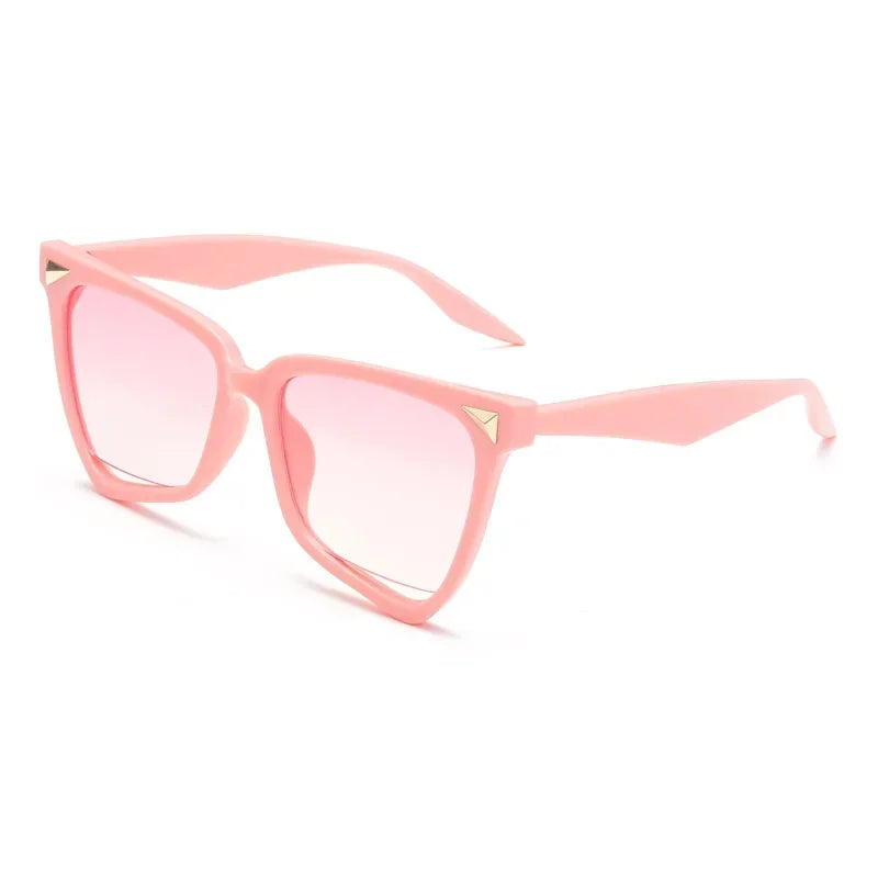 JNPCXI New Rainbow Cat Eye Sunglasses Female Leopard Grain Rice Nail Rainbow Color Women eye glasses frames for Women