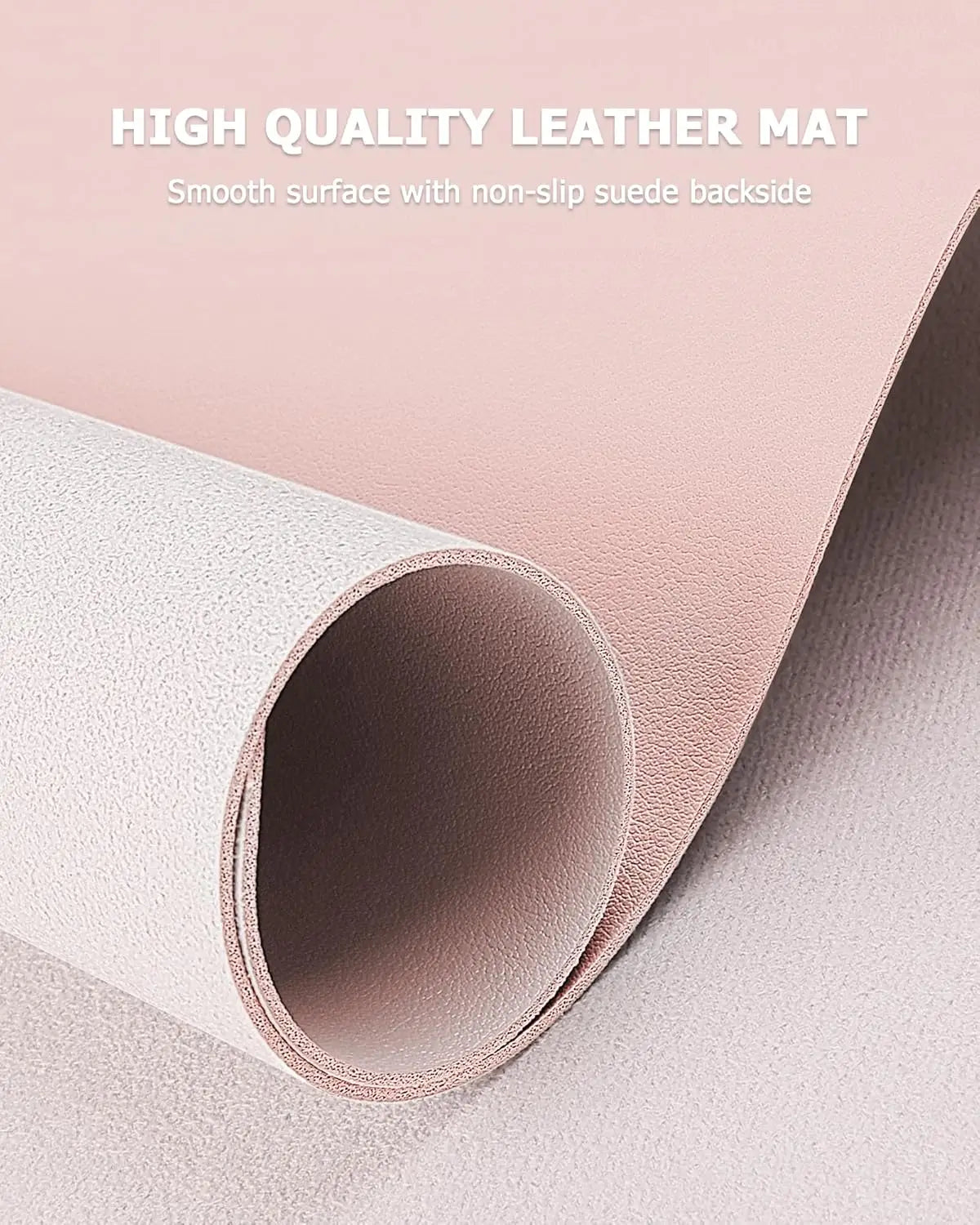 Non-Slip Desk Mat, Waterproof Desk Pad Table Protector, Large Mouse Pad Leather Writing Mat with Suede for Office /Home/Decor