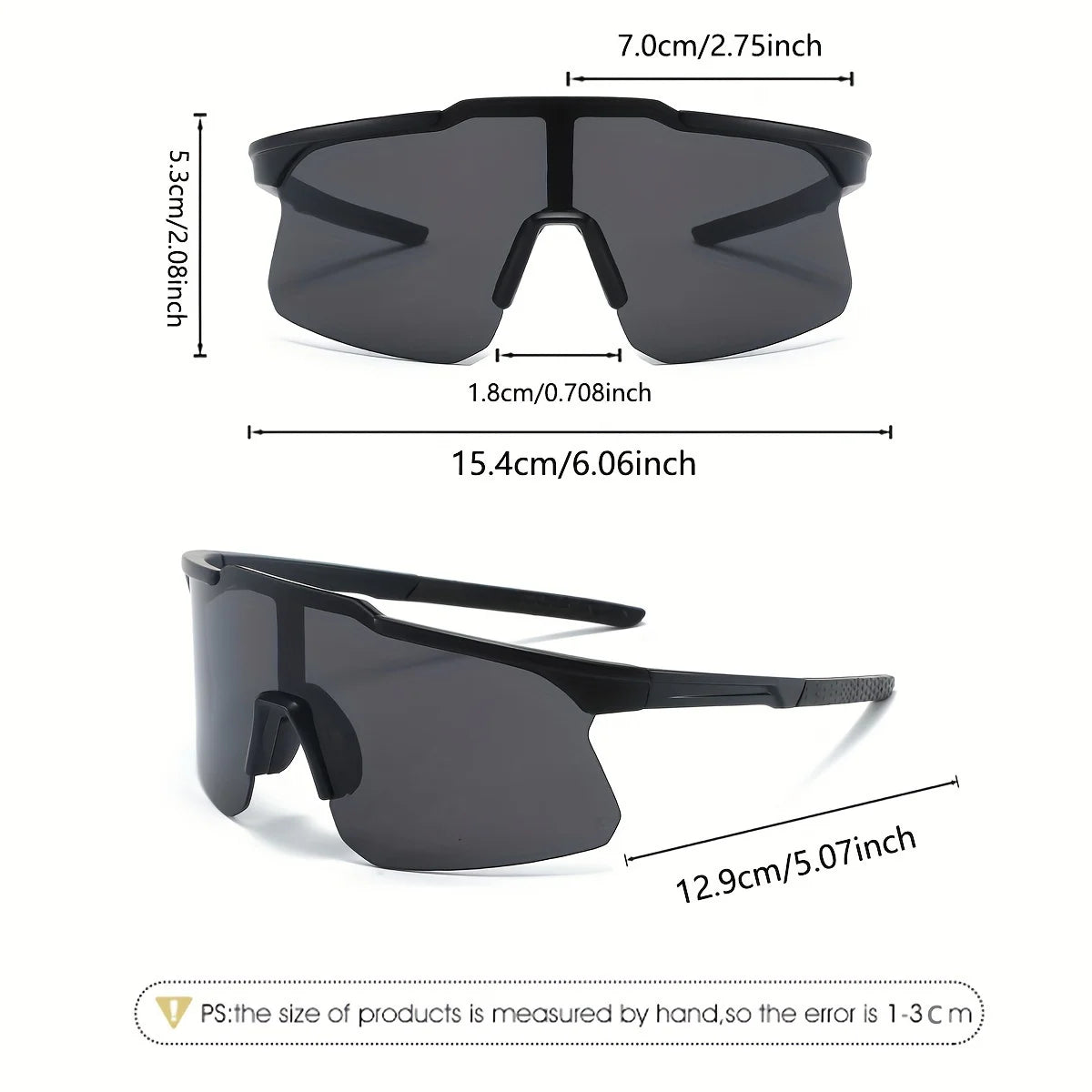Unisex sports sunglasses, UV400 windproof and dustproof, suitable for daily sports use