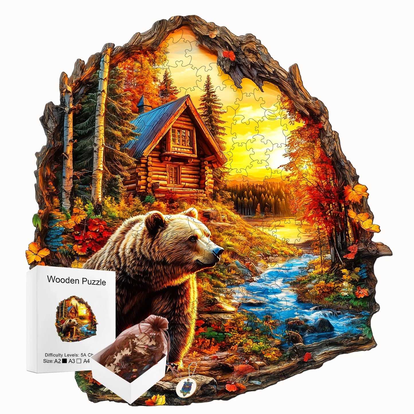 Animals And Nature Wooden Puzzle Creative Wooden Decor Christmas and Halloween Gift Toy for Teen and Kid