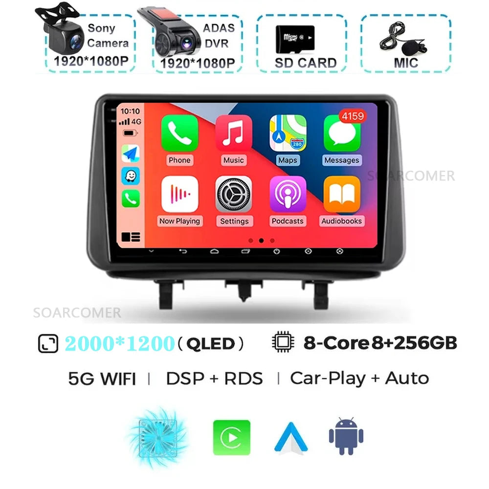 Android 15 For Opel Meriva B 2009-2014 2K QLED Android Car Radio Multimedia Video Player BT AI Voice CarPlay 4G Stereo Head Unit