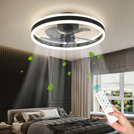 Ceiling Fan Light Remote Control Dimmable 6 Speed Modern Profile LED Ceiling Fan