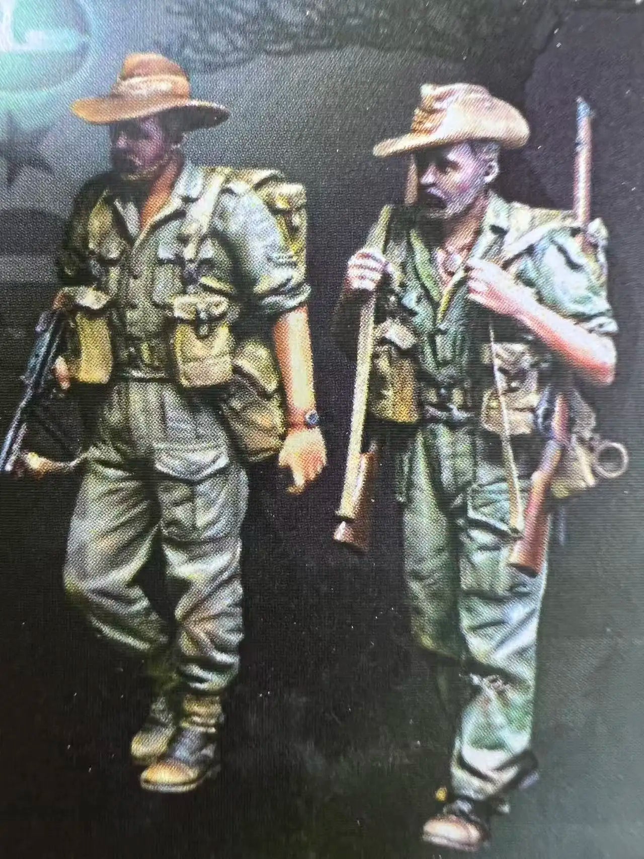 1: 35 Die Casting Resin Model US Jungle Force Model Scene Model Toy Unpainted State