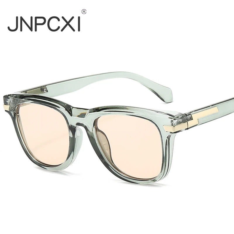 JNPCXI New Ins Popular Fashion Square Men Sunglasses Retro Brand Designer Gradient Shades UV400 Women Punk Trending Sun Glasses