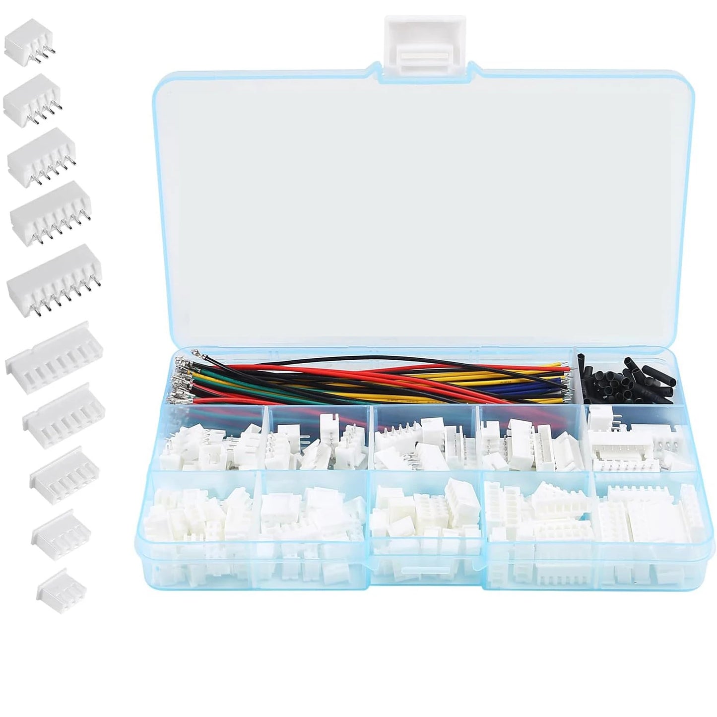 JST-XH 2.54mm Connector Socket Kit with Pre-Crimped 2.54mm Male and Female Cable Wire 2/3/4/5/6/7 Pin Housing JST Connector Adap