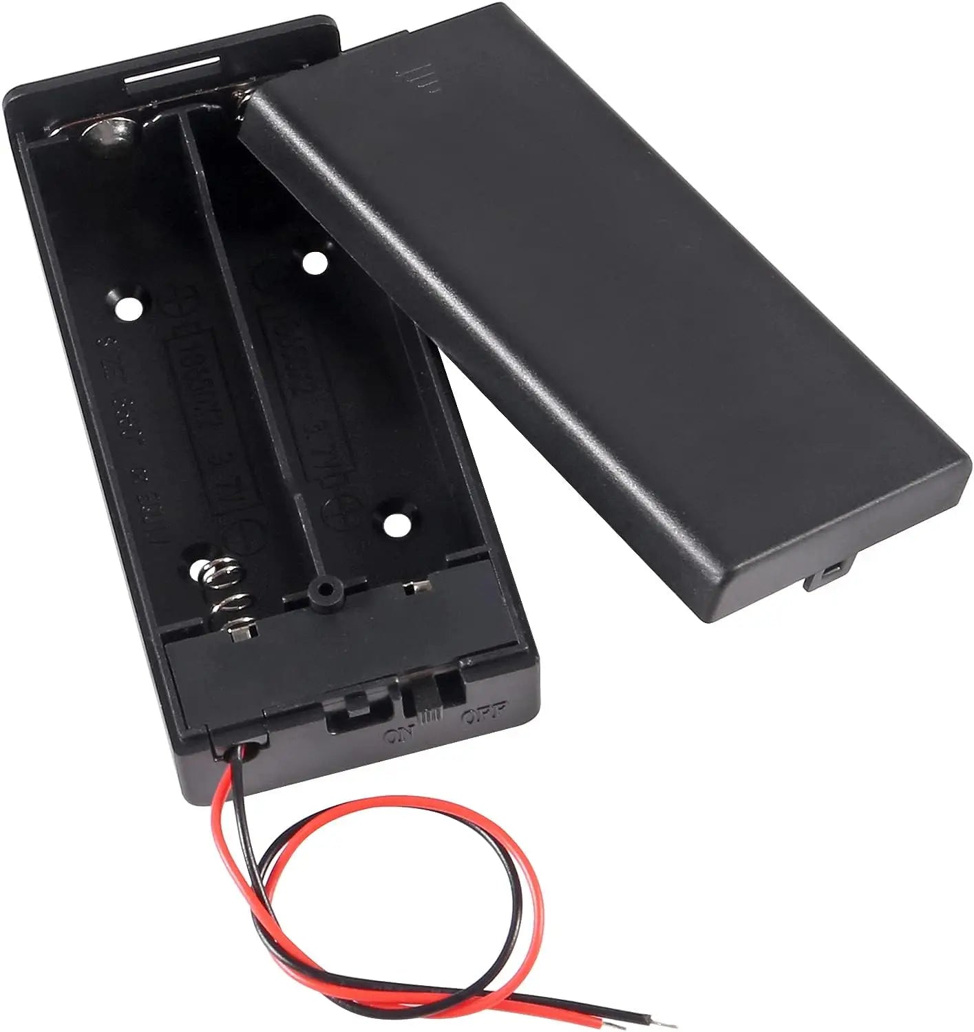 5pcs 18650 Battery Storage Case 2 Slots X 3.7V for 2x18650 Batteries Holder Box Container with ON/Off Switch 2 Slots with Switc