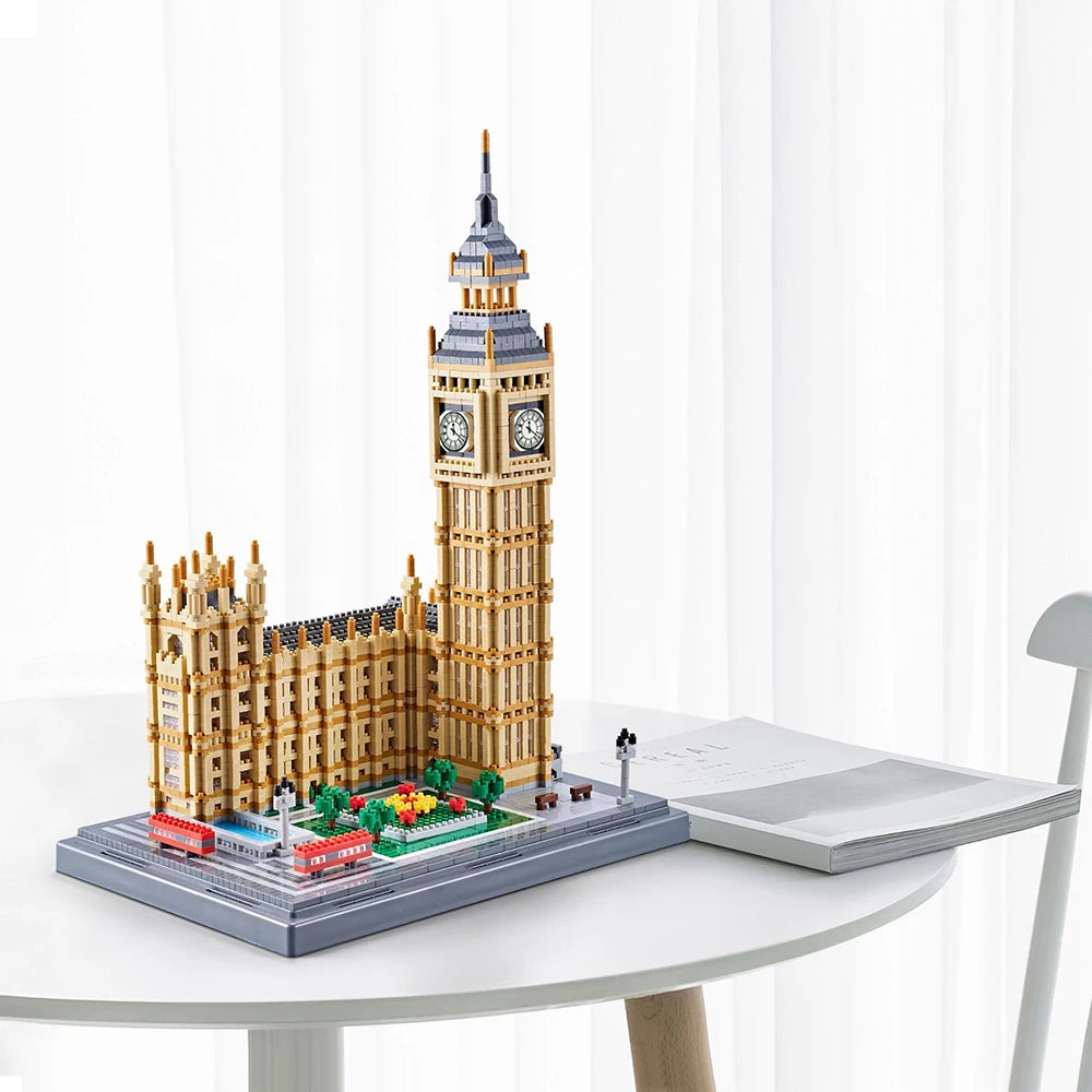 6473pcs London Big Ben Architecture Blocks World's Famous Difficult Assembly