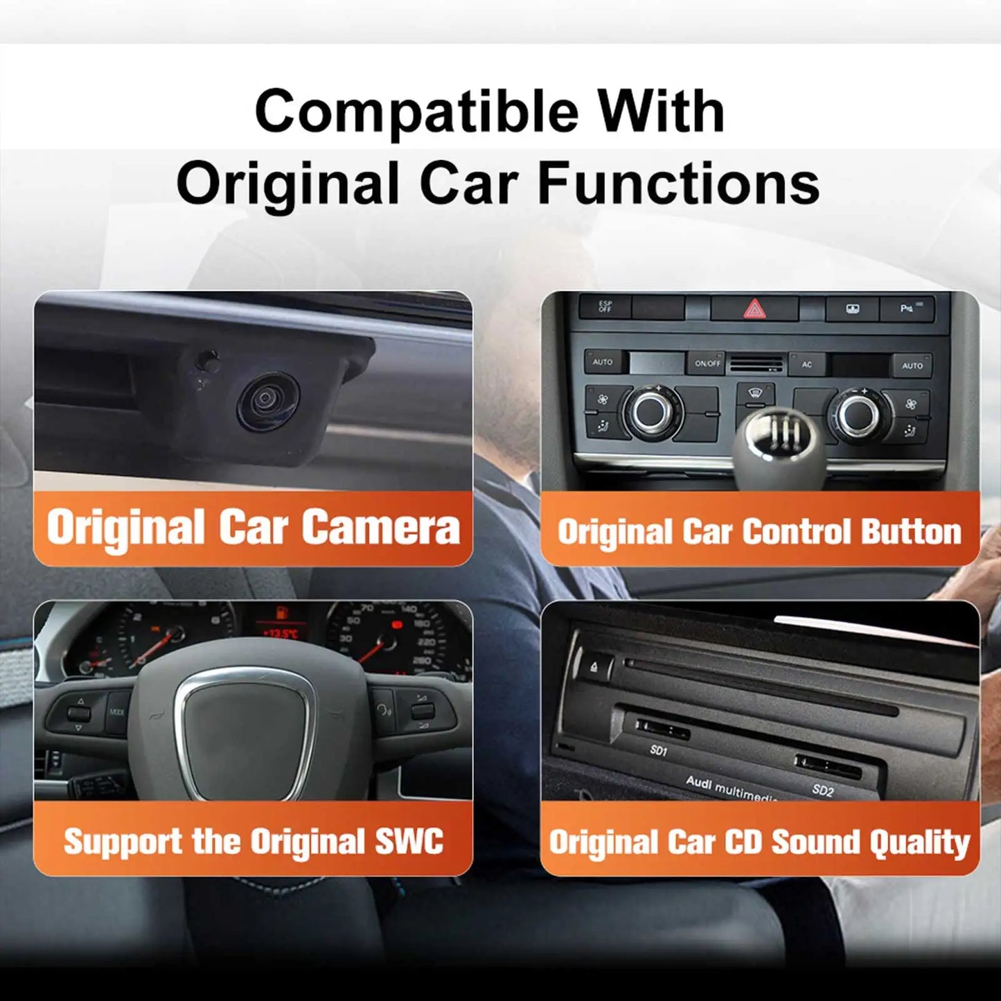 For Audi A6 A6L C6 4F (2005-2012 ) digital instrument panel, speedometer, Android radio, wireless CarPlay, GPS navigation 4+64GB