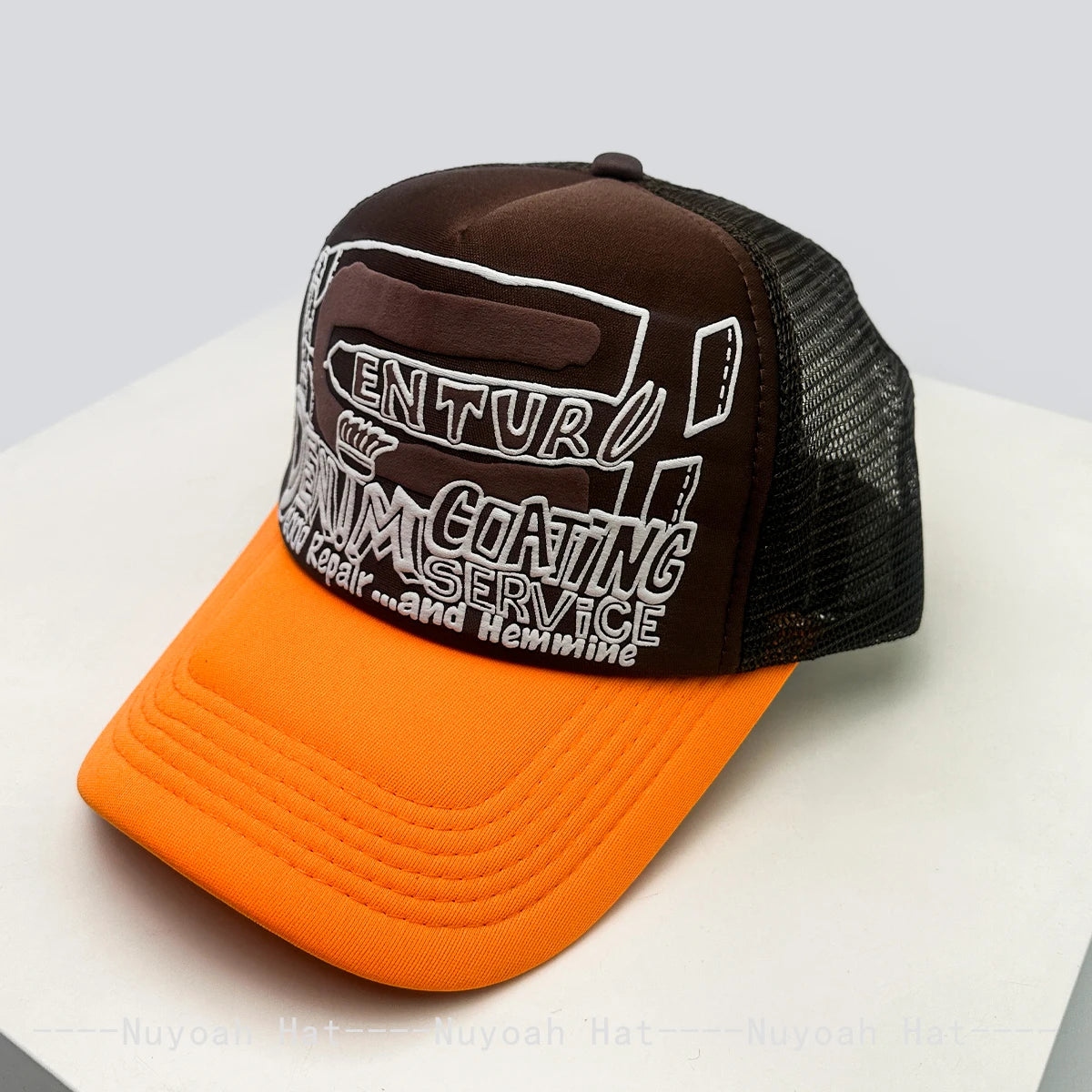 New Unisex American Style 3D Printed Letter Baseball Hats Sunshade Personal Breathable Color Block Trucker Caps Versatile Mesh