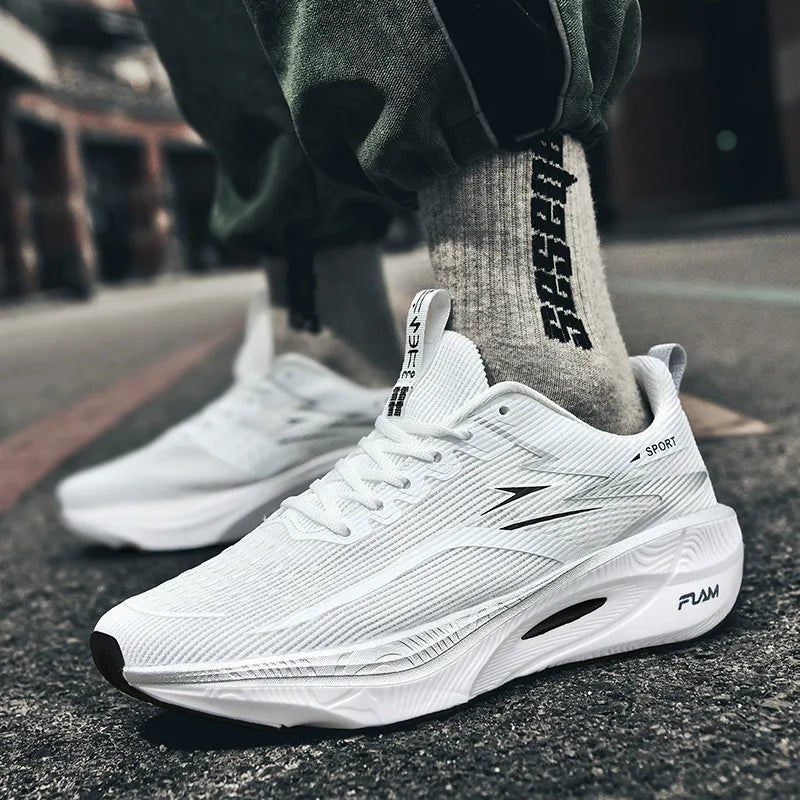 Running Shoes Men Sneakers Anti-slip Cushioned Comfortable Racing Carbon Plate Training Mesh Tennis Shoes Casual for Women 2026