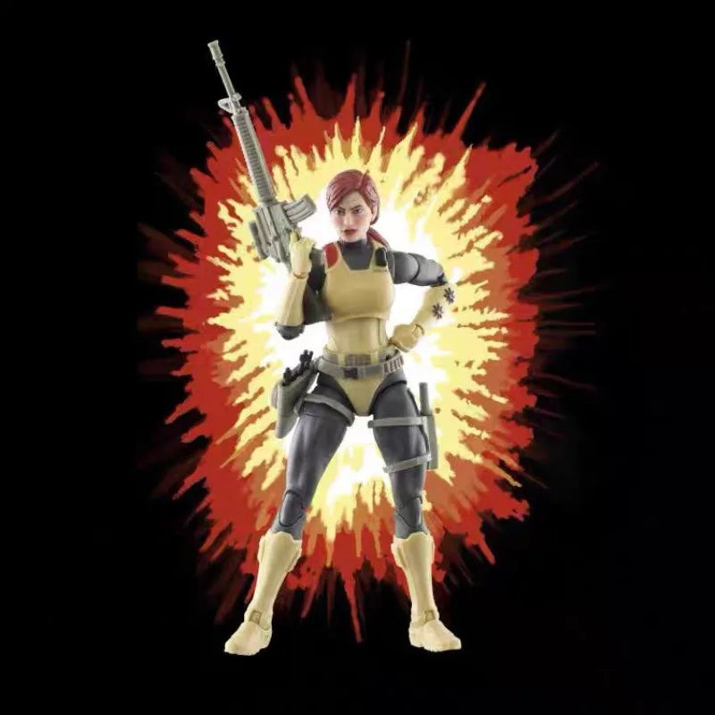 Original Hasbro G.I. Joe GI Joe Classfied Series Retro Cardback Scarlett Action Figure Collection Toys Ornaments