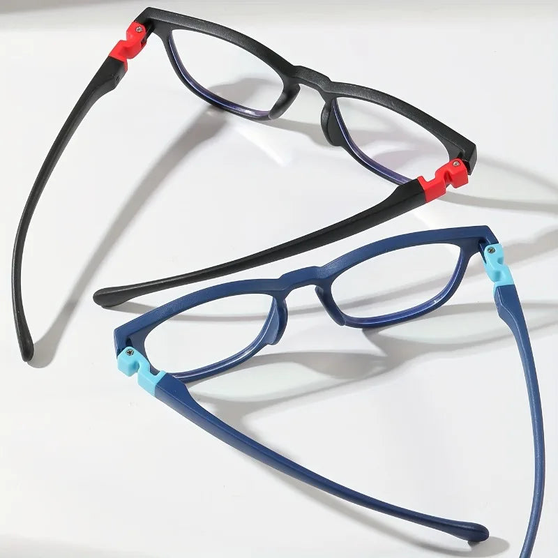 2PCS Blue Light Blocking Glasses for Kids Computer Glasses Silicone Frame Clear Lens Girl Boy Video Gaming Children Eyewear