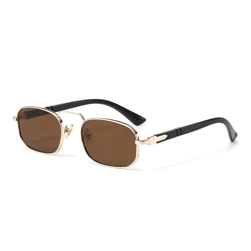 JNPCXI Square Sunglasses Women Men Fashion Driving Metal Frame UV400 Vintage Small Rectangle Sun Glasses Luxury Outdoor Eyewear