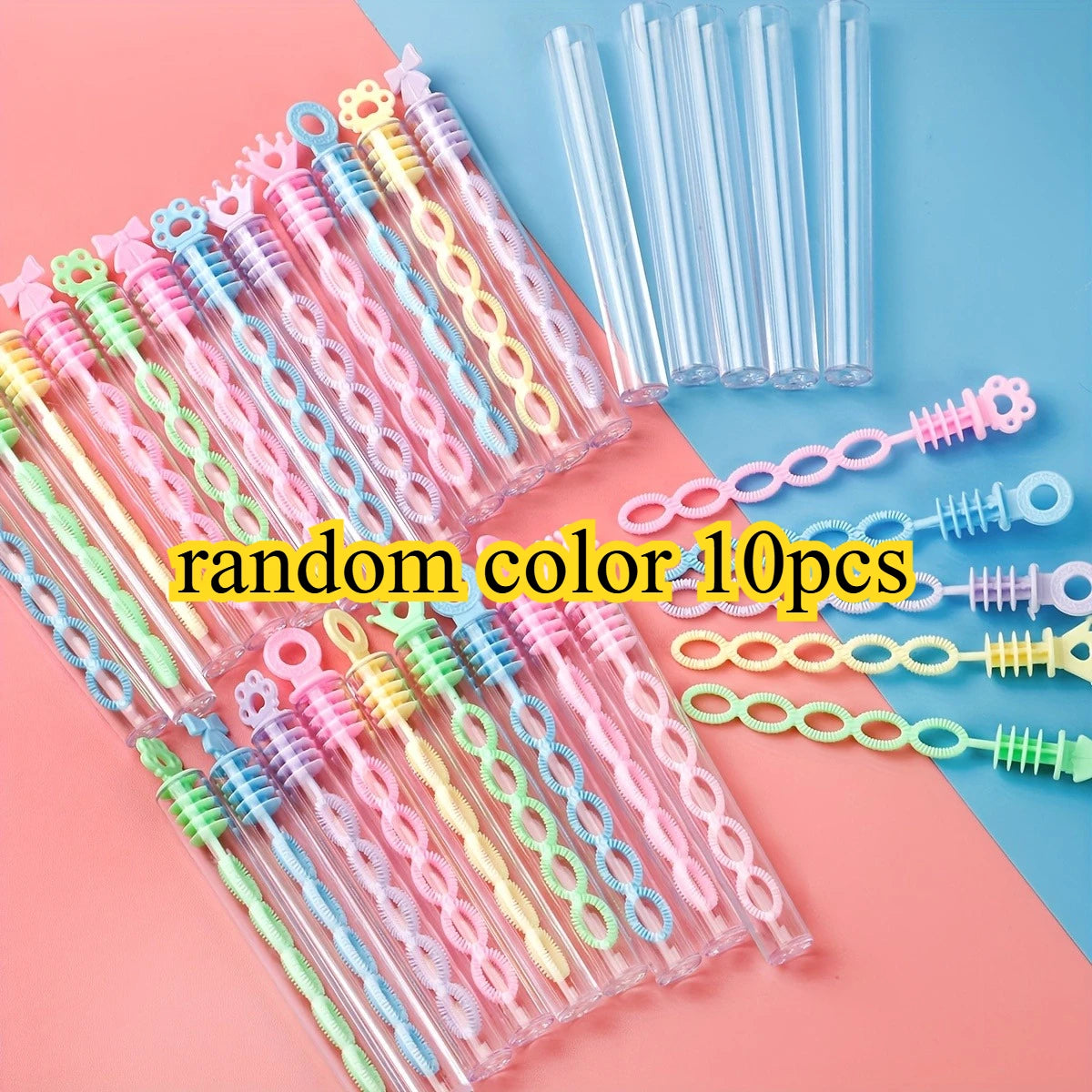 10/20/30pcs Multi-Hole Mini Colorful Bubble Sticks for Festive Parties, Plastic,No Liquid Included, Ideal for Outdoor Activities
