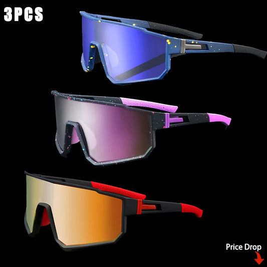CATERSIDE 1/2/3PCS Men's Protective Glasses Polarized Skiing Glasses Windproof Frame Sunglasses Women's Travel Eyewear Wholesale