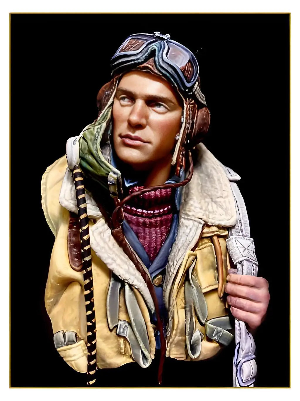 1/10 Royal Air Force pilot WWII resin half body bust unassembled & uncolored