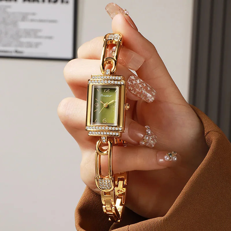 Luxury Casual Women Full Diamond Small Dial Quartz Watch Ladies Elegant Bracelets Watches Mom Clock Gifts Montre Femme Wholesale