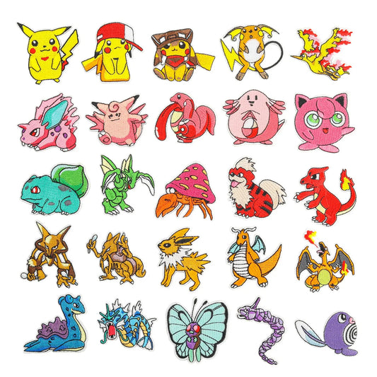 Cute Things Patch Cartoon Anime Embroidered Patches For Clothing DIY Iron on Patches For Clothes Game Patch Stickers